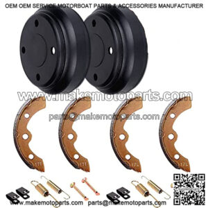 Golf Cart Brake Drums & Brake Shoes Deluxe Set for Golf Cart Club Cart DS Precedent (Gas/Electric) with Brake Shoes Spring Kit