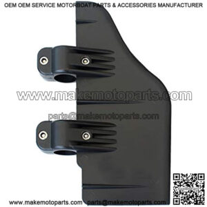 Bullnose Rudder clamp on boat rudder fits a 1.125" transom trolling motor shaft. Commonly used for, inflatable Pontoon, Pelican Bass Raider 10E, fishing Kayak, Canoe, Jon boat, etc.