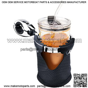 LX-C3 Motorcycle Cup Holder with 360??Swivel Ball-Mount, Large Boat Drink Holder with Basket, Metal Handlebar Mount for Motorcycle Passenger/ATV/Scotter/Harley, Fits Handlebar 7/8" to 1 1/4"