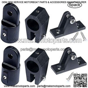 MX Bimini Top Fitting Hardware Set Fit 7/8",Boat Jaw Slide,Cap Eye End,Deck Hinge(6pcs)