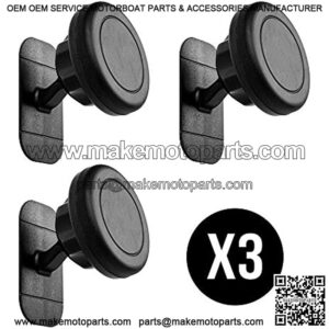 Three Pack of Magnetic Phone Mounts, Universal Stick-On Dashboard Magnet Mount and Cell Phone Holder - Great for Car, Home and Office