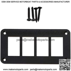 Fincos Aluminum Rocker Switch Panel 2/3/4/6 Way Housing Holder for Auto Car Boat Motorcycles Trailers Switches Parts C45 - (Color: 4 Way)