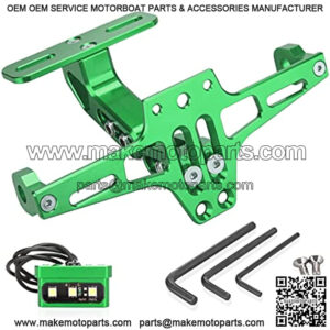 Motorcycle Fender Eliminator Kit License Plate Bracket CNC Aluminum with LED Light Holder Mount Motorcycle Accessories Universal Compatible with Honda Suzuki Kawasaki Yamaha Ducati BMW