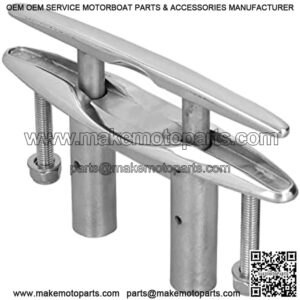 Boat Deck Cleat, 8in Pull Up Boat Cleat 316 Stainless Steel Open Base Highly Polished Hardware for Dock Boat/Yacht Spare Parts