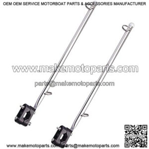 2 PCS Stainless Steel Rail Mount Boat Pulpit Staff (7/8" - 1 1/4") , boat yacht flag pole