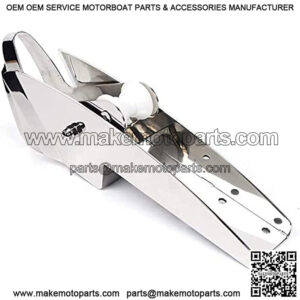 316 Stainless Steel Hinged Self-Launching Bow Anchor Roller with pivoting Dual-Roller 16.5" for Yacht Docking Accessories