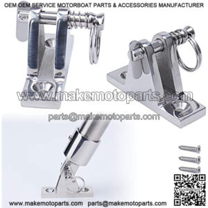 2Pack 90?? Boat Bimini Top Deck Hinge T316 Grade Stainless Steel with Quick Release Pin and Screws BH04, BH1