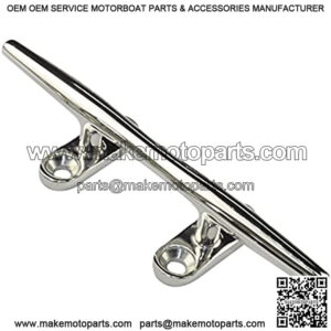 Hardware 316 Stainless Steel Boats Deck Cleat Hardware 4inch to 12 inch Metal Sail Dock Cleats Boat Yacht Accessories Parts Solid and Durable in use. (Color : 8inch)