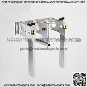 1PC Aluminum CNC 75x140x140mm Dual Water Suction Rudder Steering Rudder Strut Parts for RC 100-130CM Yacht Boat 6.35mm Shaft Boats Accessories