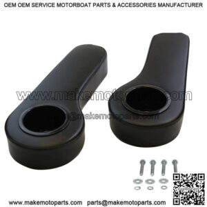 Golf Cart Rear Seat Black Armrest Cup Holder - Fits EZGO, Club Car, Yamaha, &...