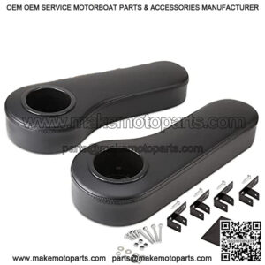 Universal Golf Cart Rear Seat Armrest with Cup Holder for EZGO, Club Car, Yamaha, Set of 2