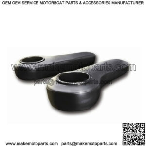 Black Arm Rests with Cup Holder Rear Seat Kit (Universal for All Golf Car