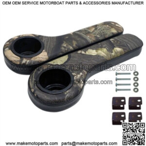 Padded Rear Seat Armrest with Cup Holder - Camo/Black - for Golf Cart