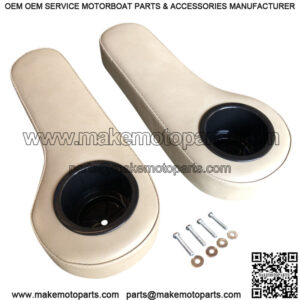 Club Car Precedent Golf Cart Rear Seat Arm Rest Cushion Cup Holder - Beige/Buff