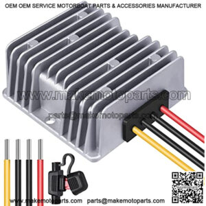 Golf Cart 48V to 12V Converter DC Buck Voltage Regulator Reducer Transformer with Fuse IP68 for Yamaha Club Car EZGO (120W 10A)