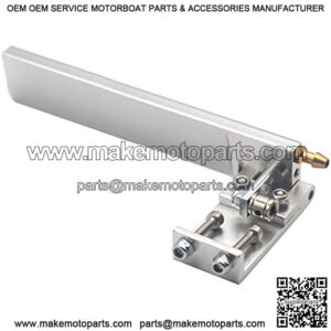 Aluminum Alloy RC Boat Rudder with Water Pickup Suction Absorbing Steering Compatible with Electric Gas Power Remote Control RC Model Boat (95mm)