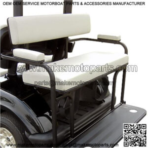 2 in 1 Combo Seat Kit & Golf Bag Carrier in White for EZGO RXV Golf Carts 2008+