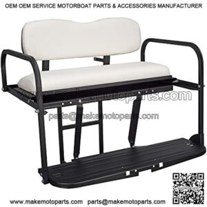Yamaha G2 & G9 Gas/Electric Golf Cart Flip Folding Rear Back Seat Kit - White