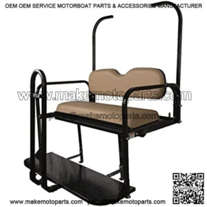 Rear Flip Seat Kit with Grab Bar for EZGO TXT (1995-Up) Golf Cart