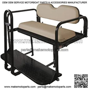 Rear Flip Seat Kit with Grab Bar for EZGO RXV (2008-Up) Golf Cart
