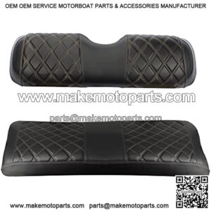 Black Golf Cart Front Seat Cover for EZGO TXT Diamond Sewing Pattern Front Seat Weather Resistant
