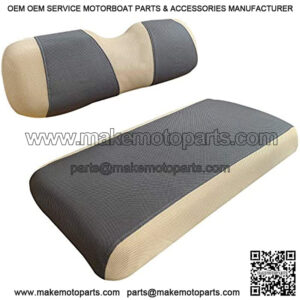 Golf Cart Seat Cover Washable Mesh Bench Seat Cover Fits Most of EZGO TXT RXV Club Car DS (Gray+Beige)