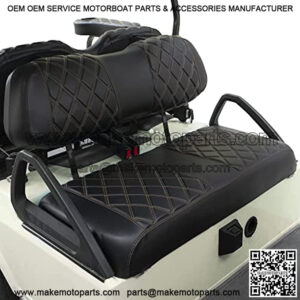 Golf Cart D Diamond Seat Cover Kit, Fit for Club Car DS OEM Ordinary Seat Cushion, No Need to Use Gun Nails, Golf cart Vinyl seat Cover