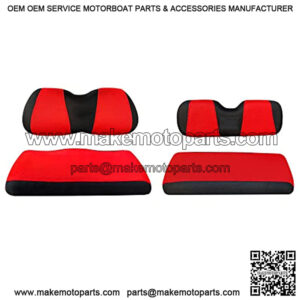 Golf Cart Front and Rear Seat Cover Set for Club Car Precedent & Yamaha 4 Passenger Models,Stylish Quality Bench Seat Covers Kit Breathable Washable Polyester Mesh Cloth (L+XS)