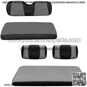 Golf Cart Front & Rear Seat Covers Full Set for Yamaha G2 G8 G9 G11 G14 G16 G19 G20 G21 G22 & Club Car DS Pre-2000, Tomberlin Emerge E2, E-Z-GO Marathon, Fits 4 Passenger Seat Golf Cart