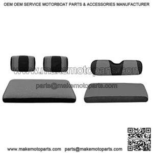 Golf Cart Front Rear Seat Covers for Yamaha G2 G8 G9 G11 G14 G16 G19 G20 G21 G22, Club Car DS pre-2000, Tomberlin Emerge, EZGO Marathon, Made w/ 3D Air Mesh Polyester Fabric Breathable Washable