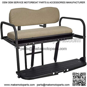 Club Car Precedent Golf Cart Flip Folding Rear Back Seat Kit - Buff
