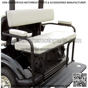 3G 2 in 1 Combo Seat Kit & Golf Bag Carrier- White for EZGO TXT Golf Carts