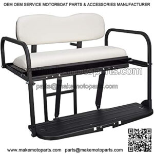 Yamaha Drive G29 Golf Cart Flip Folding Rear Back Seat Kit - White