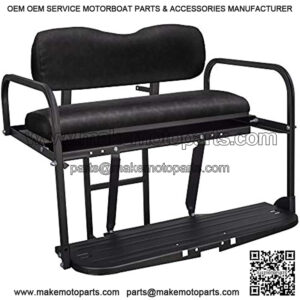 Yamaha Drive G29 Golf Cart Flip Folding Rear Back Seat Kit - Black