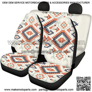 Boho Aztec Car Seat Covers Full Set Front and Back Split Bench Protection Combo Kit Universal Fit Vehicle Sedan Vehicle Truck Auto Interior Decor