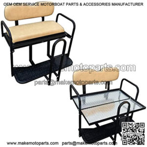 Rear Flip Seat for EZ-GO TXT/PDS/Medalist Golf Cart Models - Tan