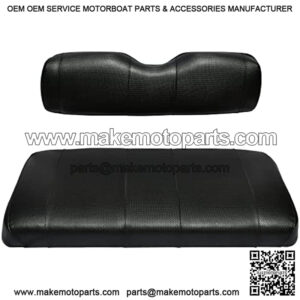 GOLF BALL DIVERS - EZGO TXT Golf Cart Seat Cover Replacement - for Front or Rear Bench Seat - Premium Marine Vinyl - 5 Panel Stitching - Easy to Install - Two-Tone Golf Cart Seat Covers - Black