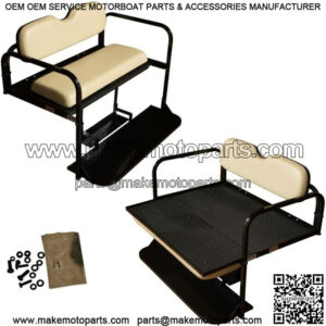 Club Car DS Golf Cart Flip Folding Rear Back Seat Kit for 1982 to 2000.5-Buff