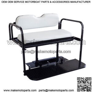 Club Car DS Golf Cart Flip Folding Rear Back Seat Kit for 2000.5-Up - Off White