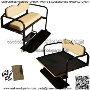 Yamaha G14, G16, G19, G22 Golf Cart Flip Folding Rear Back Seat Kit - Tan