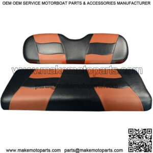 Golf Cart Flip Folding Rear Back Seat Cover, Riptide Black and Moroccan