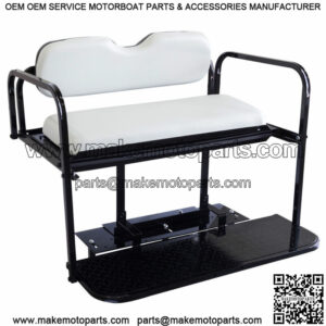 Club Car DS (1982-2000.5) Golf Cart Flip Folding Rear Back Seat Kit - Off White