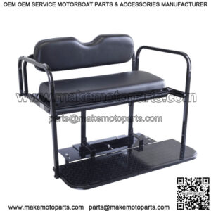 Yamaha G14,G16,G19,G22 Golf Cart Flip Folding Rear Back Seat Kit - Black
