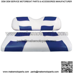 Riptide 2004-Up White/Blue Two-Tone Front Seat Covers for Club Car Preced