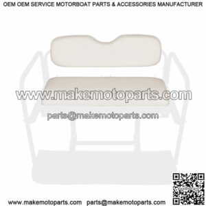 Golf Cart Rear Flip Seat Replacement Cushion Set (Club Car EZGO Yamaha) - White