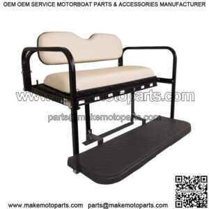 MACH3 Rear Flip Seat for Club Car DS 2000.5 & Up Golf Carts - Off White