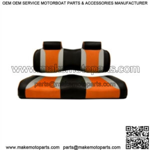 Black/Orange Front Seat Cushion for Club Car Precedent Golf Cart 12-Up