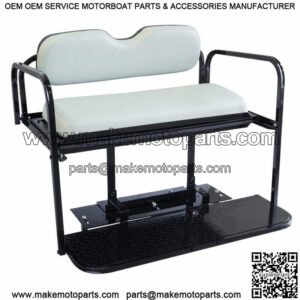 Yamaha G14,G16,G19, G22 Golf Cart Flip Folding Rear Back Seat Kit - Ivory