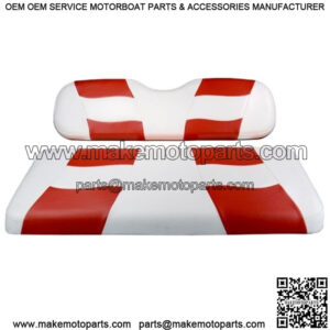 Club Car Precedent Golf Cart Front Seat Cover, Riptide White and Red