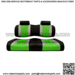 Black/Green Front Seat Cushion for Club Car Precedent Golf Cart 12-Up